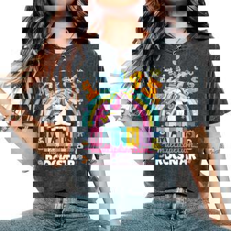 Maths Day Costume Outfit Idea For Girls Maths Rockstar Women's Oversized Comfort T-Shirt - Thegiftio