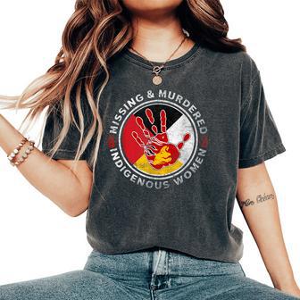 Mmiw Missing & Murdered Indigenous Red Hand Women's Oversized Comfort T-Shirt - Thegiftio UK