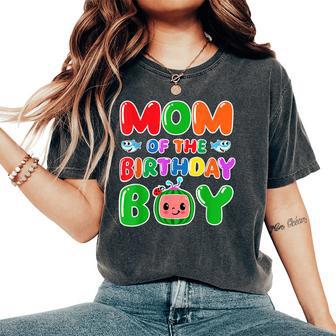 Mom And Dad Of The Birthday Boy Melon Family Matching Women's Oversized Comfort T-Shirt - Thegiftio UK
