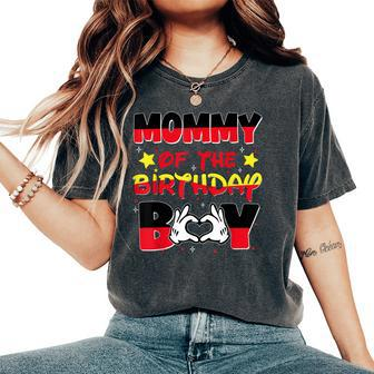 Mom And Dad Mommy Of The Birthday Boy Mouse Family Matching Women's Oversized Comfort T-Shirt - Monsterry CA