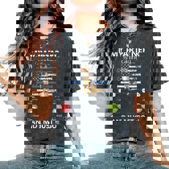 Mon Partenaire Appelle Et Je Dois Aller À Lunité K-9 Thin Blue Line T-shirt oversize confortable pour femme - Cadeauxyz