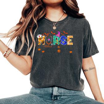 Nurse Halloween Spooky Nursing Halloween Women's Oversized Comfort T-Shirt - Thegiftio UK