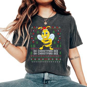 Oh Christmas Bee Keeper Honey Beekeeper Ugly Xmas Sweater Women's Oversized Comfort T-Shirt - Thegiftio UK