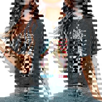 One Nation Under God Trump 2024 God American Flag Christian Women's Oversized Comfort T-Shirt | Mazezy