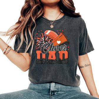 Orange Football Cheer Dad For Vintage Cheerleader Women's Oversized Comfort T-Shirt - Thegiftio UK
