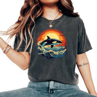 Orca Killer Whale Boys Girls Orca Graphic Women's Oversized Comfort T-Shirt - Thegiftio UK
