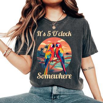 Parrot Drunk Margarita Cocktail Tequila Alcoholic Drinks Women's Oversized Comfort T-Shirt - Thegiftio UK