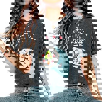 Peach Tree Dish-Grow Your Own Meat-Trending Tweet-Petri Dish Women's Oversized Comfort Colors T-Shirt - Monsterry