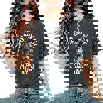 Pitbull Mom Dad Life Is Hard Pitbulls Help Cute Dog Women's Oversized Comfort T-Shirt - Monsterry