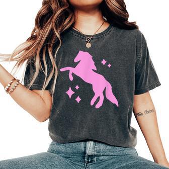 Pony And Heels Lover Pink Girls Clubs Disco Birthday Cowgirl Women's Oversized Comfort T-Shirt - Thegiftio UK