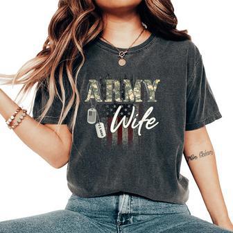 Proud Army Wife American Veteran Military Women's Oversized Comfort T-Shirt - Thegiftio UK