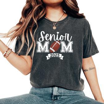 Proud Mom Of A Football Senior 2025 Cute Heart Graduation Women's Oversized Comfort T-Shirt - Thegiftio UK