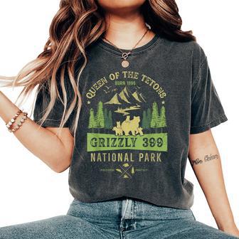 Queen Of The Tetons Grizzly 399 National Park Preserve Women's Oversized Comfort T-Shirt - Thegiftio UK