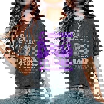 Rainbow In August We Wear Purple Overdose Awareness Month Women's Oversized Comfort T-Shirt - Seseable