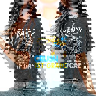 Ready To Crush 1St Grade Back To School First Grade Boys Women's Oversized Comfort T-Shirt - Seseable