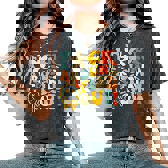 Retro Groovy Fuck Around And Find Out Fafo Sayings Women's Oversized Comfort T-Shirt - Thegiftio