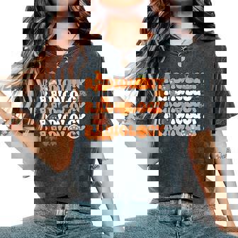 Retro Radiology Pumpkin Radiologist Xray Fall Thanksgiving Women's Oversized Comfort T-Shirt - Thegiftio UK