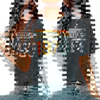 Retrointage 1970 Hombre Nacido En 1970 Camiseta extragrande cómoda para mujer - Regaloses
