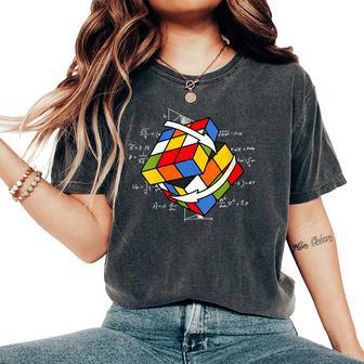 Rubik Cube Magic Cube Cube Rétro Rubiintage Nerd T-shirt oversize confortable pour femme - Cadeauxyz