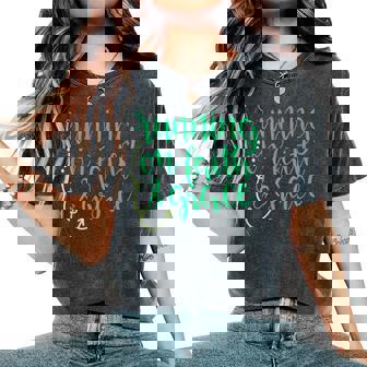 Running On Faith And Grace Christian God Bible Jesus Women's Oversized Comfort T-Shirt - Monsterry