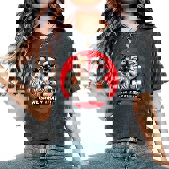 Santa Claus And Jesus Christ I Saw That Christian Meme Women's Oversized Comfort T-Shirt | Seseable UK