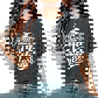 Senior 2025 Cheer Team Mom High School Graduation Outfit Women's Oversized Comfort T-Shirt | Seseable UK