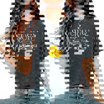 Seriously What The Duck Pun Ducks Lover Adorable Duck Women's Oversized Comfort T-Shirt - Monsterry