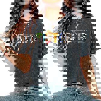 Sister Of The Birthday Western Rodeo Boy Family Matching Women's Oversized Comfort T-Shirt - Thegiftio