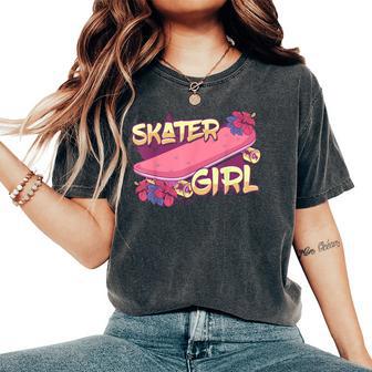 Skater Skateboard Skateboarding Girls Women's Oversized Comfort T-Shirt - Thegiftio UK