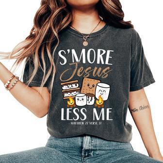 Smore Of Jesus Less Me Christian Camper Church Camping Women's Oversized Comfort T-Shirt - Thegiftio UK