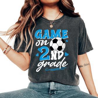 Soccer Game On 2Nd Grade Boys Girls Back To School Women's Oversized Comfort T-Shirt - Thegiftio UK