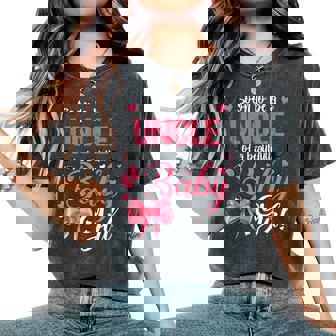 Soon To Be A Uncle Of A Beautiful Baby Girl Gender Reveal Women's Oversized Comfort T-Shirt - Monsterry