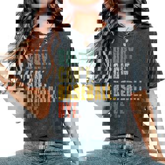 Sorry Cant Baseball Bye Baseball Sayings Women Women's Oversized Comfort T-Shirt - Monsterry