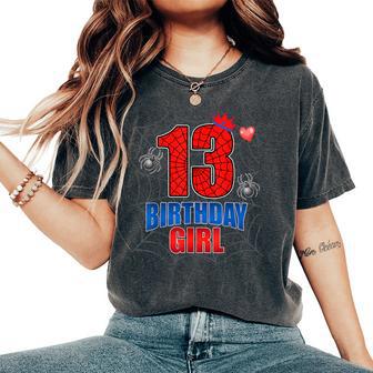 Spider Web Thirn 13 Years Old It's My 13Th Birthday Girl Women's Oversized Comfort T-Shirt - Thegiftio UK