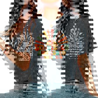 Sun Kissed Groovy For Summer Vibes Days Sunny Days Women's Oversized Comfort T-Shirt - Monsterry