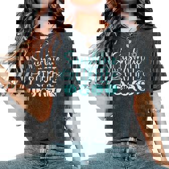 Sunshine Coffee & Dogs Cute For Dog Lovers Women's Oversized Comfort T-Shirt - Monsterry