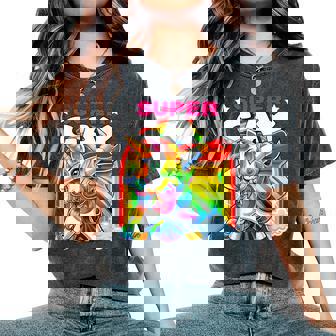 Super Gay Dabbing Unicorn Lgbt Bandiera Gay Pride Parade Donne T-shirt comoda oversize da donna - Novitaregali