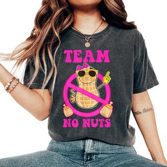 Team Girl Gender Reveal Team No Nuts Auntie Mom Women's Oversized Comfort T-Shirt - Thegiftio UK