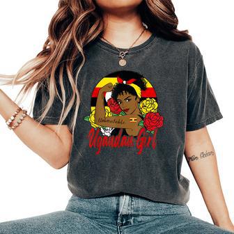 Ugandan Girl Uganda Woman Ugandans Flag Women's Oversized Comfort T-Shirt - Thegiftio UK