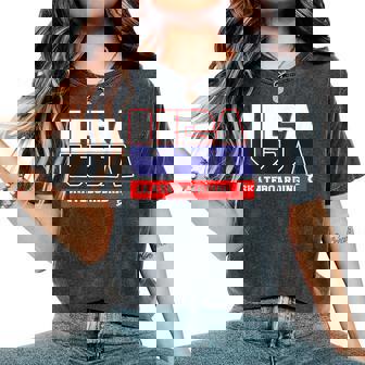 Usa Team Skateboarding & American Sports Women's Oversized Comfort T-Shirt - Thegiftio UK