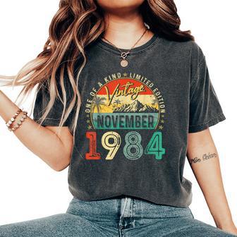 Vintage 40Th Birthday Vintage November 1984 Women Women's Oversized Comfort T-Shirt - Thegiftio UK