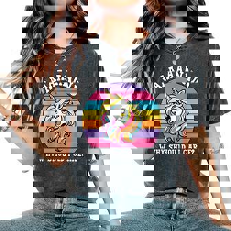 And Why Should I Care Sarcastic Unicorn Women's Oversized Comfort T-Shirt | Mazezy