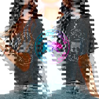 Yellowstone National Park Colorful Tie Dye Bear Boys Girls Women's Oversized Comfort T-Shirt - Thegiftio UK