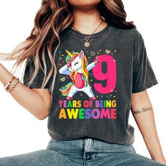 Youth 9Th Birthday Girl Unicorn 9Th Birthday Outfit Women's Oversized Comfort T-Shirt - Thegiftio UK