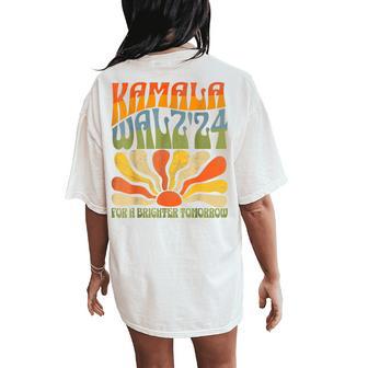 2024 For A Brighter Tomorrow Boho Aesthetic 2024 Women's Oversized Comfort T-Shirt Back Print - Thegiftio UK