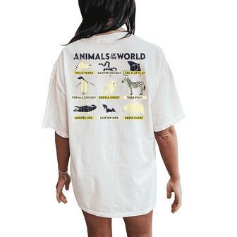 Animals Of The World Trash Panda Danger Noodle Women's Oversized Comfort T-Shirt Back Print - Thegiftio UK