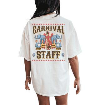 Carnival Staff Carnival Carnival Carnival Adults Women's Oversized Comfort T-Shirt Back Print - Thegiftio UK