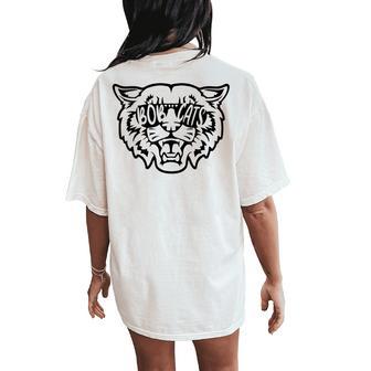 Cool Bobcat For Bobcats Sunglasses Animal Lover Women's Oversized Comfort T-Shirt Back Print - Thegiftio UK