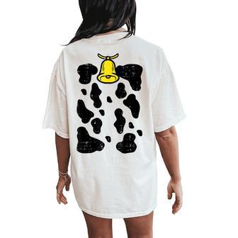 Cow Costume Halloween Farm Animal Farmer Kid Women's Oversized Comfort T-Shirt Back Print - Thegiftio UK