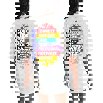 Cte Teacher Connect Support Cte Teacher And Cte Teaching Women's Oversized Comfort T-Shirt Back Print - Monsterry